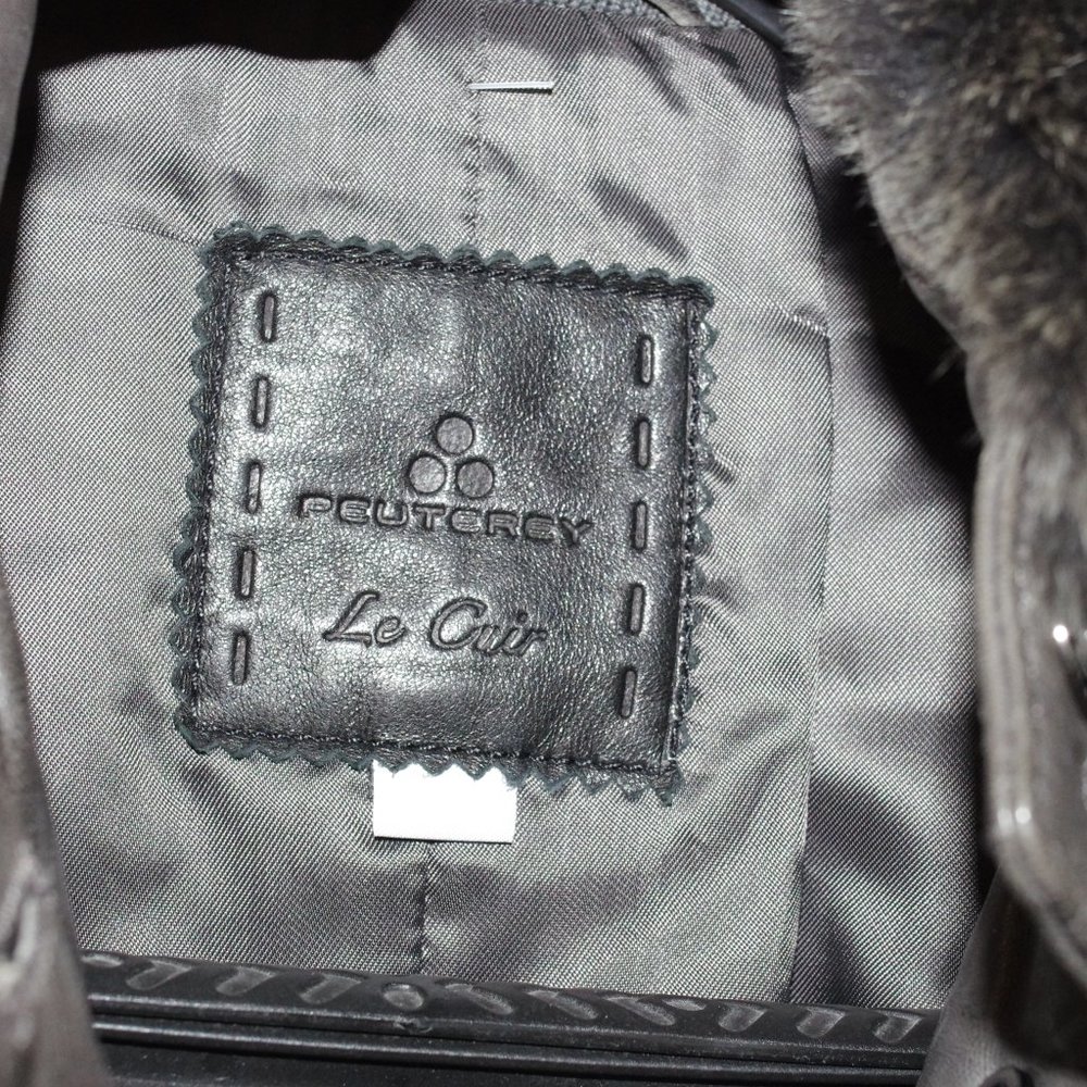 Peuterey "CINDI' taupe Gray leather jacket size 48 - Picture 5 of 14
